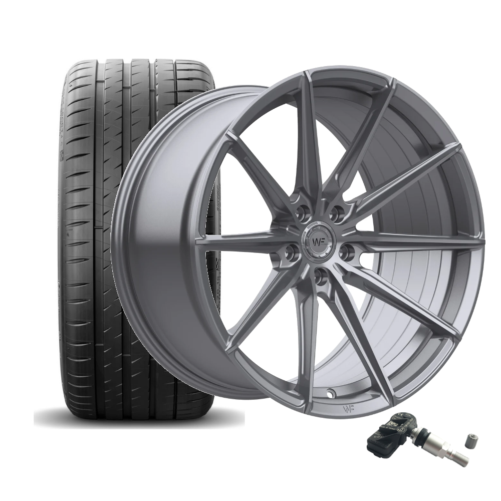 SET | WF CF.3-FF GLOSS STEEL 20" | HANKOOK + RDKS | BMW 3er/4er (G2X)
