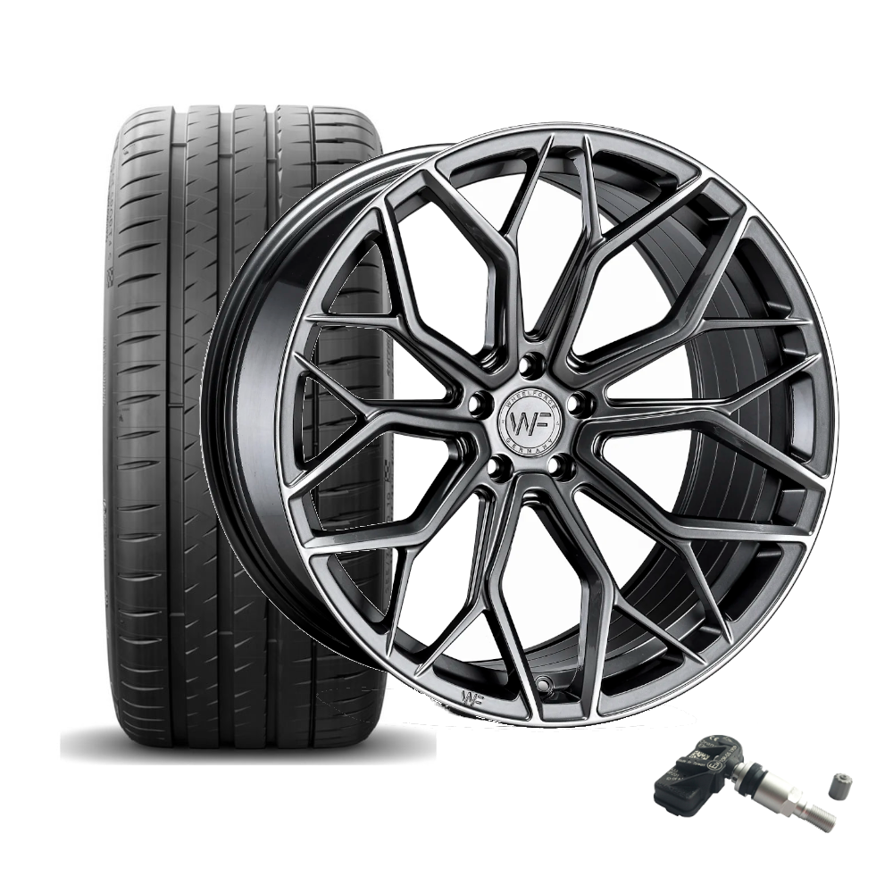 SET | WF HE.1-FF GLOSS STEEL 20" | MICHELIN + RDKS | BMW 2er G42