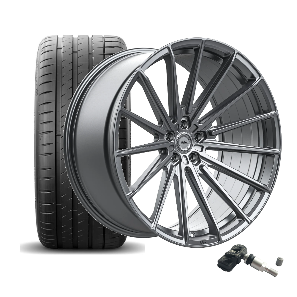 SET | WF X.RSM-FF GLOSS STEEL 23" | CONTINENTAL + RDKS | BMW X5M/X6M (F95+F96)