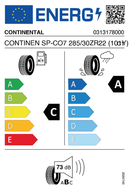 Continental Sportcontact 7 | 285/30 R22 (101Y) XL