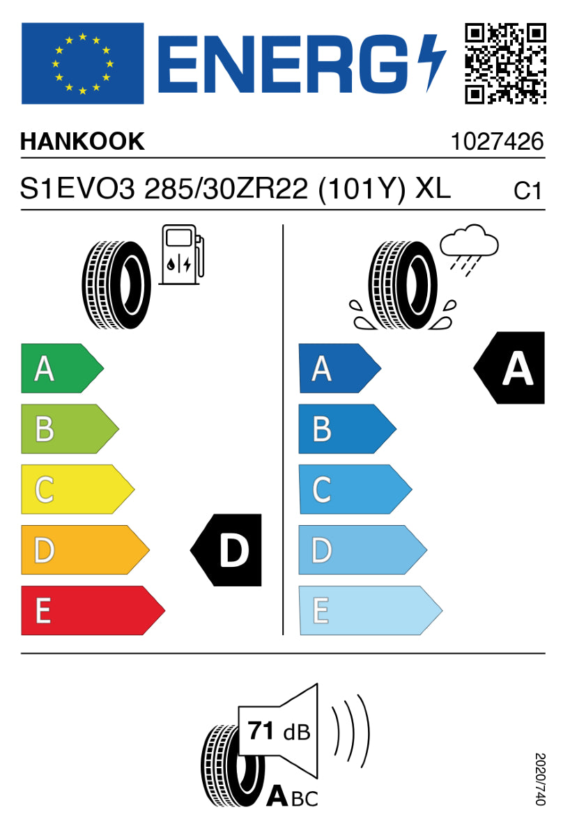 Hankook Ventus S1 EVO3 R127 | 285/30 R22 (101Y) XL