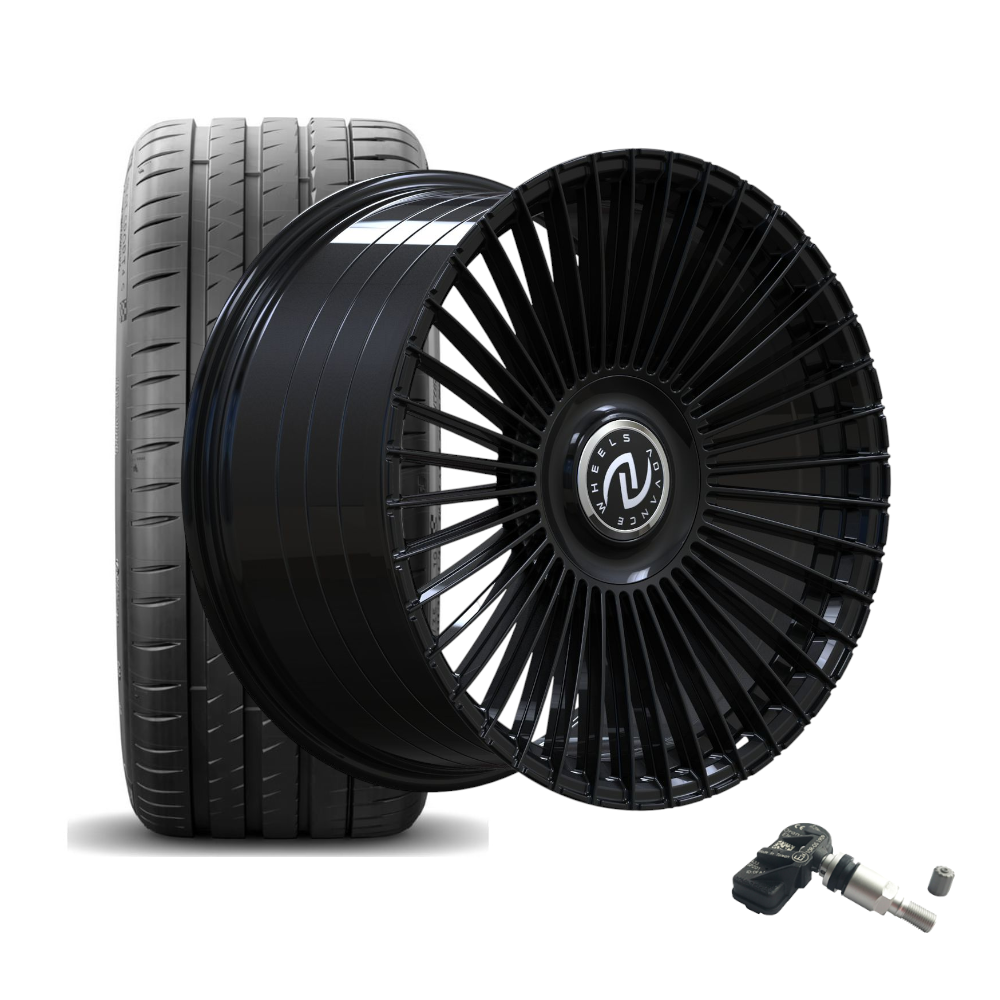 SET | ADVANCE AV5.0 HIGHGLOSS BLACK 21" | HANKOOK + RDKS | BMW 7er (G11/G12)