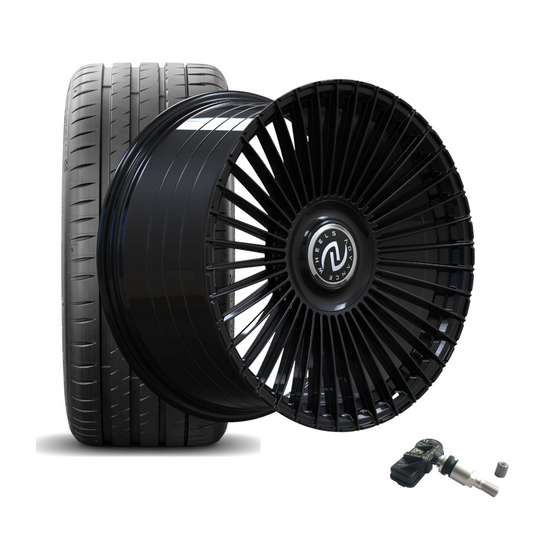 SET | ADVANCE AV5.0 HIGHGLOSS BLACK 21" | HANKOOK + RDKS | BMW 7er (G11/G12)