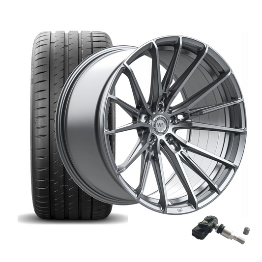 SET | WF CF.4-FF GLOSS STEEL 20"+21" | MICHELIN+ RDKS | BMW M2/M3/M4 (G8X)