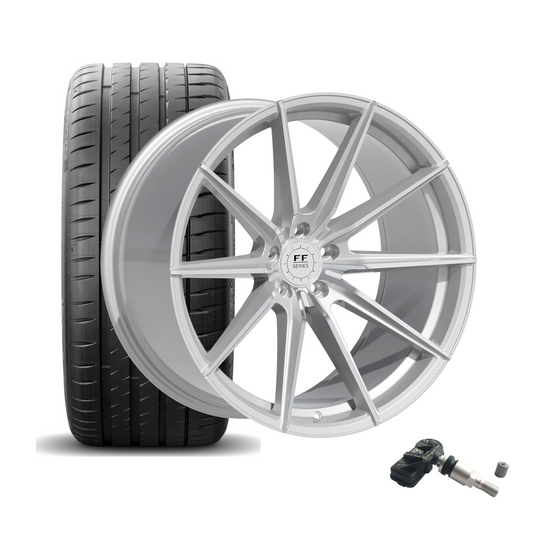 SET | ELEGANCE E1 FL Hyper Silver Polished Surface 21" | HANKOOK + RDKS | BMW 7er (G11/G12)