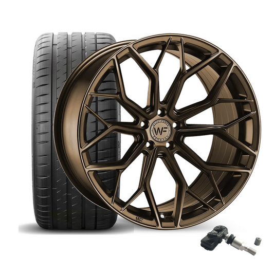 SET | WF HE.1-FF SATIN BRONZE 20" | HANKOOK + RDKS | BMW 3er/4er (G2X)