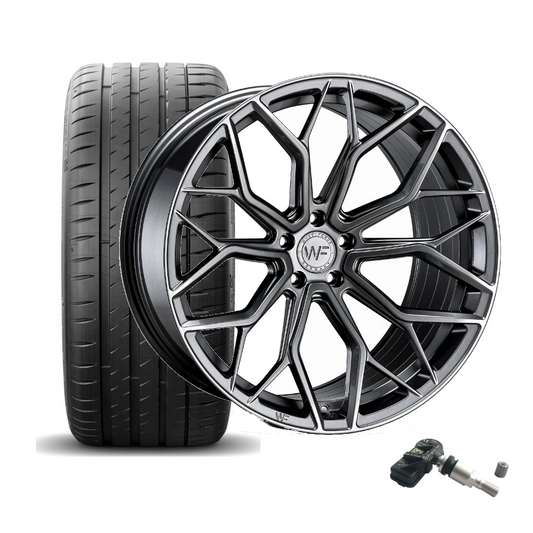 SET | WF HE.1-FF GLOSS STEEL 20" | HANKOOK + RDKS | BMW 3er/4er (G2X)