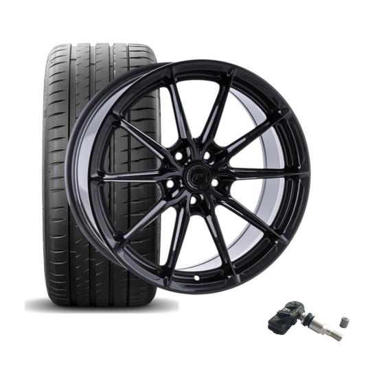 SET | JAPAN RACING JR37 GLOSSY BLACK 20" | NEXEN + RDKS | BMW 3er/4er (F3X)