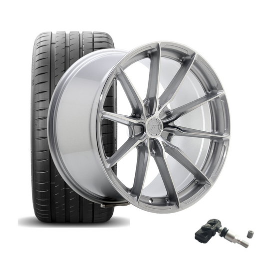 SET | JAPAN RACING JR37 SILVER MACHINED 20" | NEXEN + RDKS | BMW 3er/4er (F3X)