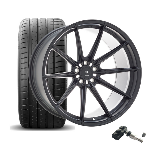 SET | YP Forged+R RS.2 MATT SCHWARZ 21"+22" | HANKOOK + RDKS | BMW M5 (G90+G99)