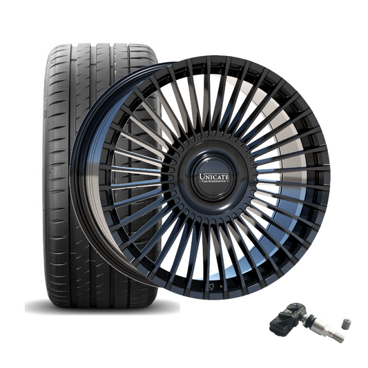 SET | UNICATE MULTISPOKE36 Highgloss Black 22" | FALKEN + RDKS | BMW 7er (G11/G12)