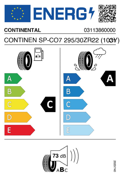 Continental Sportcontact 7 | 295/30 R22 (103Y) XL