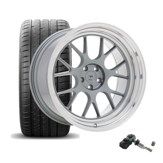 SET | YP Forged+R CS.1 GUNMETAL/POLISHED LIP 20" | MICHELIN+ RDKS | BMW M3/M4 (F80-F83)