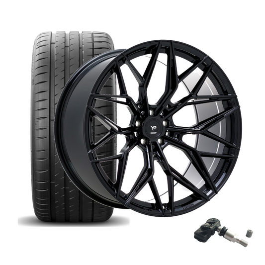 SET | YP Forged+ 6 MATT SCHWARZ 22" | HANKOOK + RDKS | BMW X5/X6 (G05/G06)