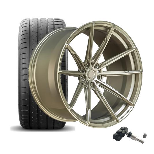 SET | WF R.3-FG LIGHT GOLD 20"+21" | MICHELIN+ RDKS | BMW M2/M3/M4 (G8X)